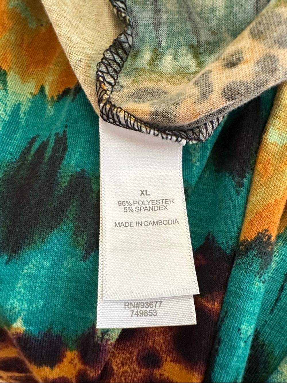 Bisou Bisou Turquoise/Leopard Printed Jumpsuit - Picture 5 of 5